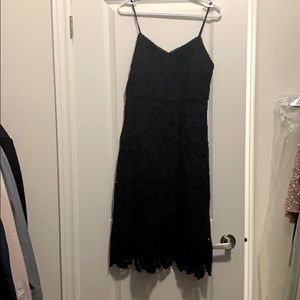 Bebe Black A Line Lace Dress